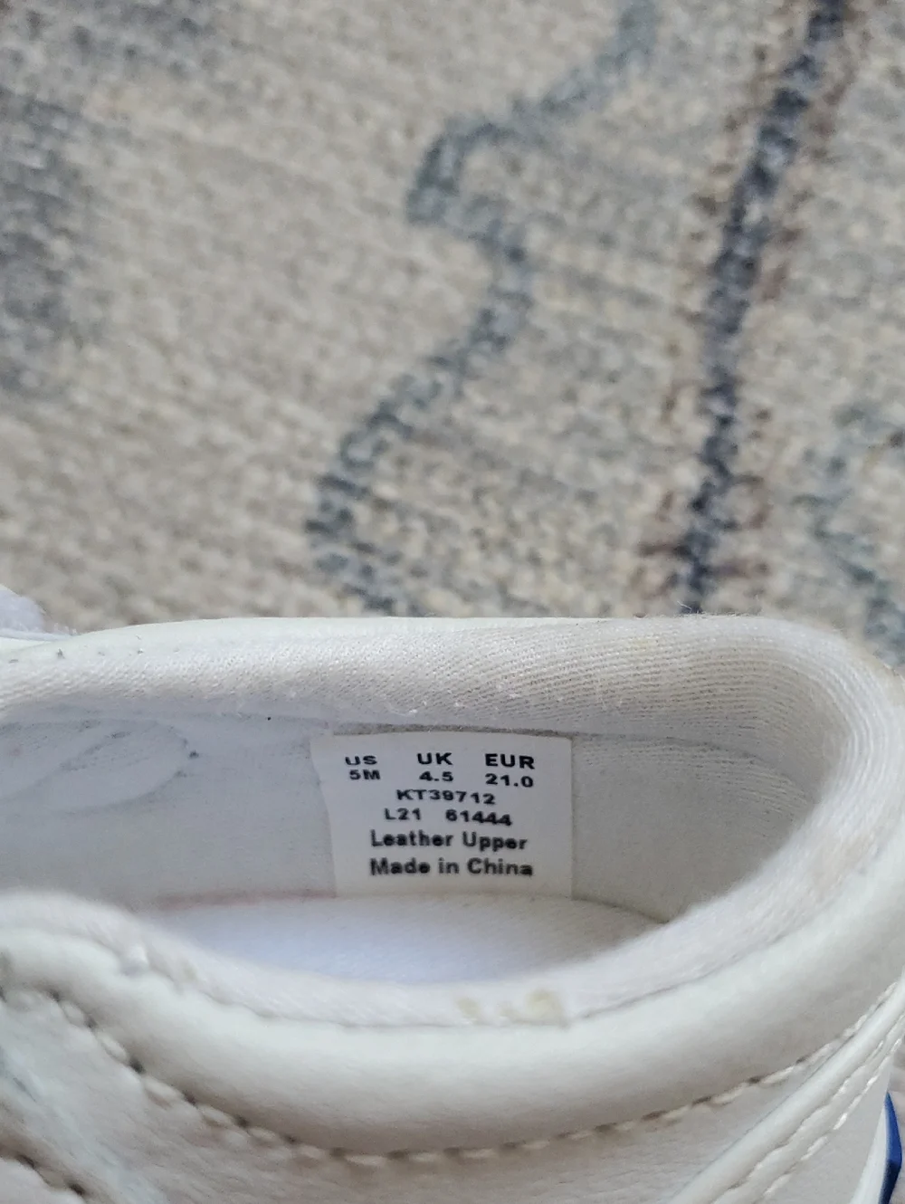Keds Baby Girls Mary Jane Ella White Leather Sneakers Sz5